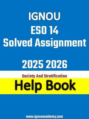 IGNOU ESO 14 Solved Assignment 2025 2026